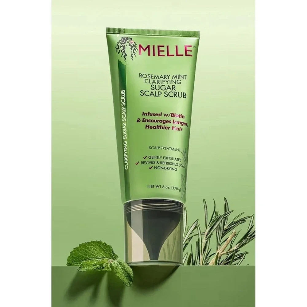 MIELLE Clarifying Sugar Scalp Scrub, Rosemary Mint, 6 oz (170 g) Scalp Treatment